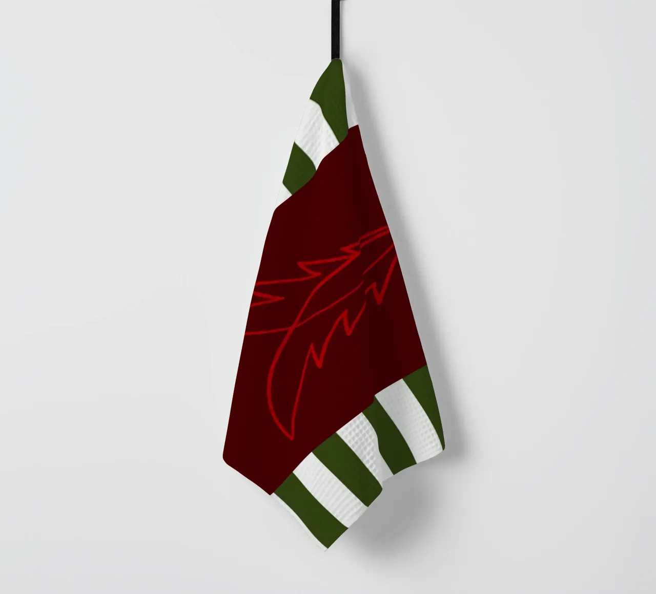 Minimal Red Tree – Moderner Weihnachtsbaum in Dunkelrot canovaccio da cucina da fraeuleinvonfuchs