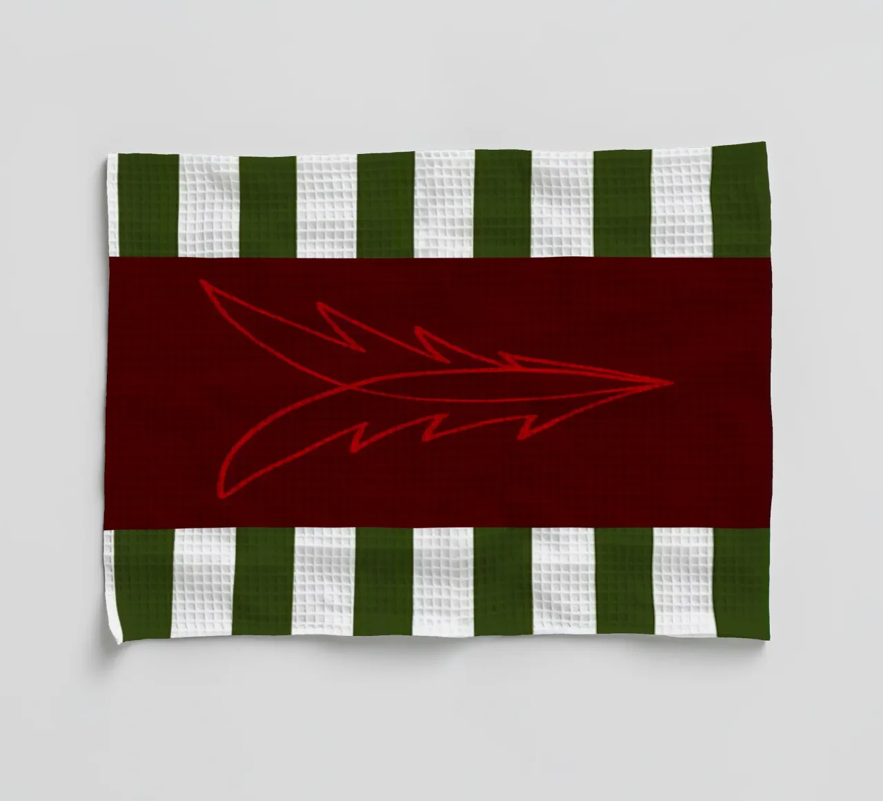 Minimal Red Tree – Moderner Weihnachtsbaum in Dunkelrot canovaccio da cucina da fraeuleinvonfuchs