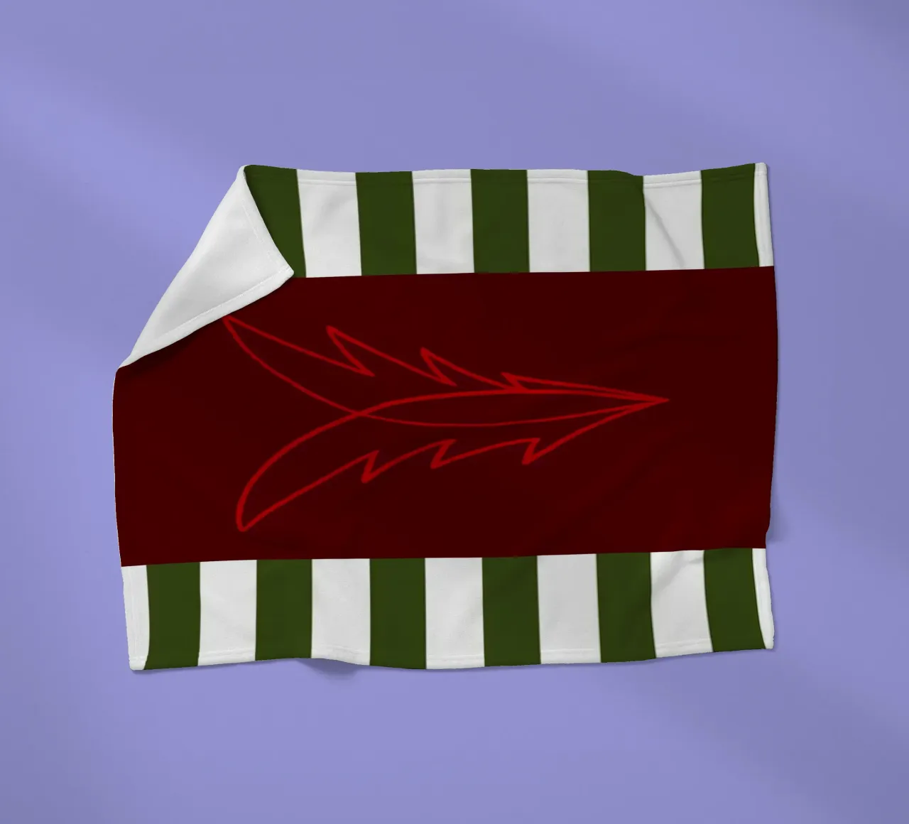 Minimal Red Tree – Moderner Weihnachtsbaum in Dunkelrot coperta in pile da fraeuleinvonfuchs