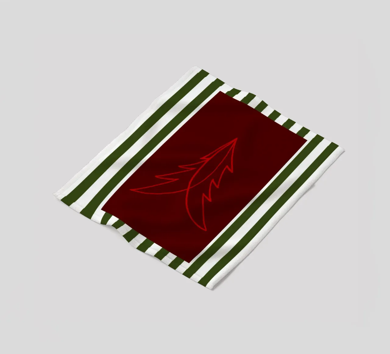 Minimal Red Tree – Moderner Weihnachtsbaum in Dunkelrot coperta in pile da fraeuleinvonfuchs