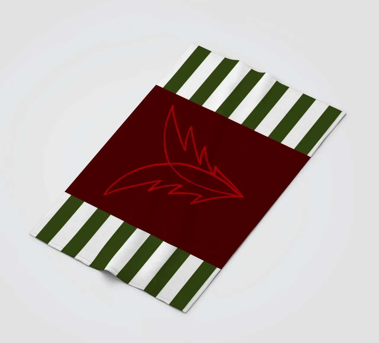 Minimal Red Tree – Moderner Weihnachtsbaum in Dunkelrot coperta in pile da fraeuleinvonfuchs