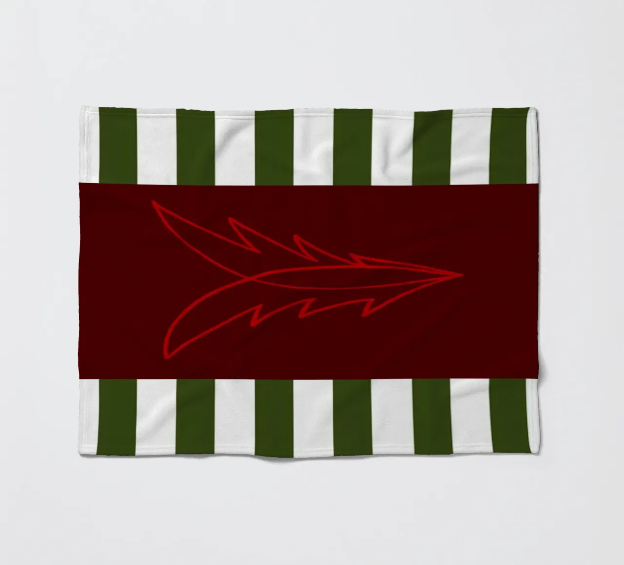 Minimal Red Tree – Moderner Weihnachtsbaum in Dunkelrot coperta in pile da fraeuleinvonfuchs