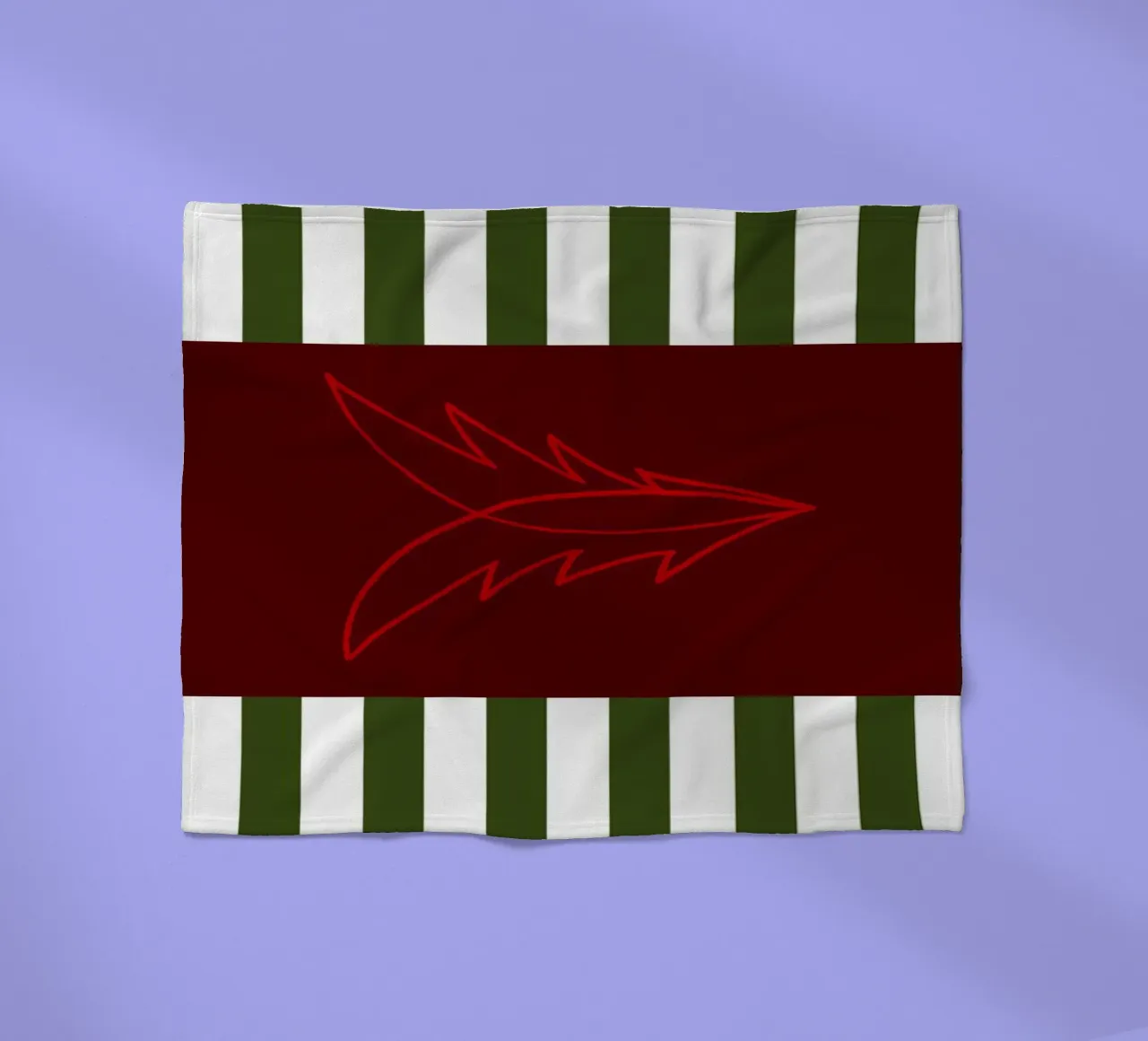 Minimal Red Tree – Moderner Weihnachtsbaum in Dunkelrot coperta in pile da fraeuleinvonfuchs