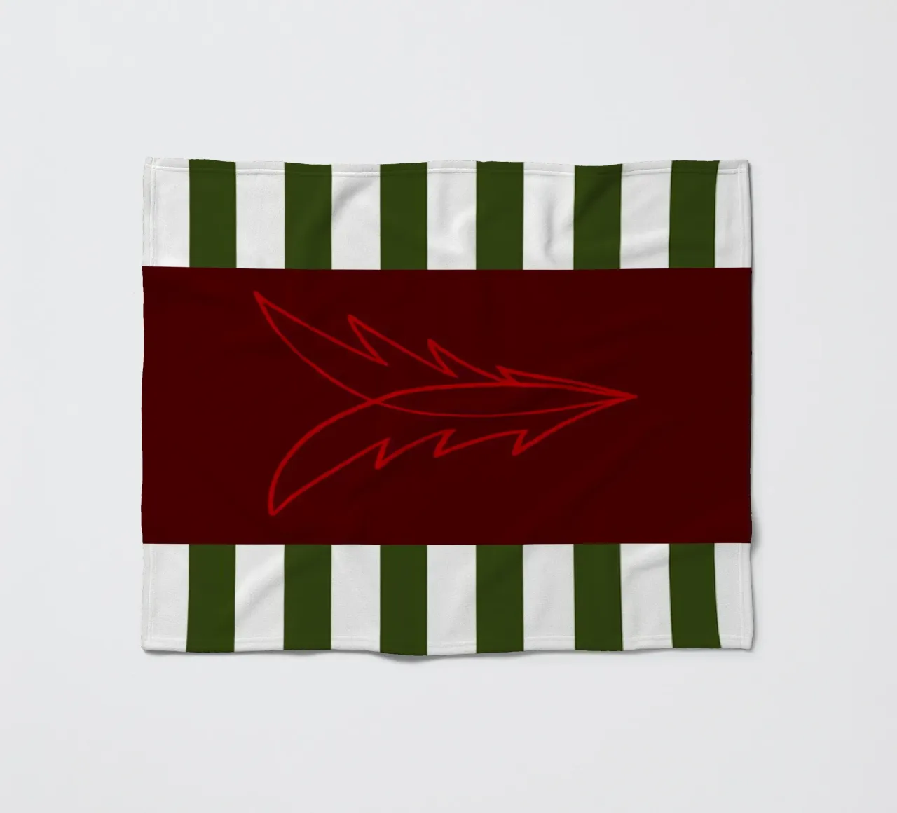 Minimal Red Tree – Moderner Weihnachtsbaum in Dunkelrot coperta in pile da fraeuleinvonfuchs