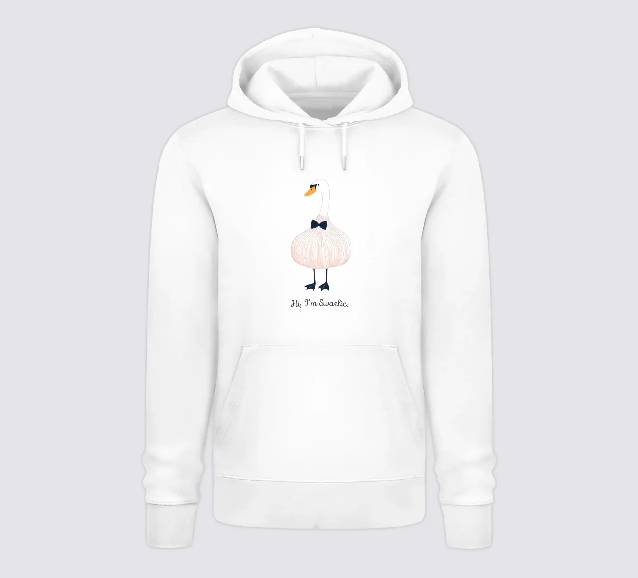 Swan Swarlic felpa con cappuccio da Roseberry Design