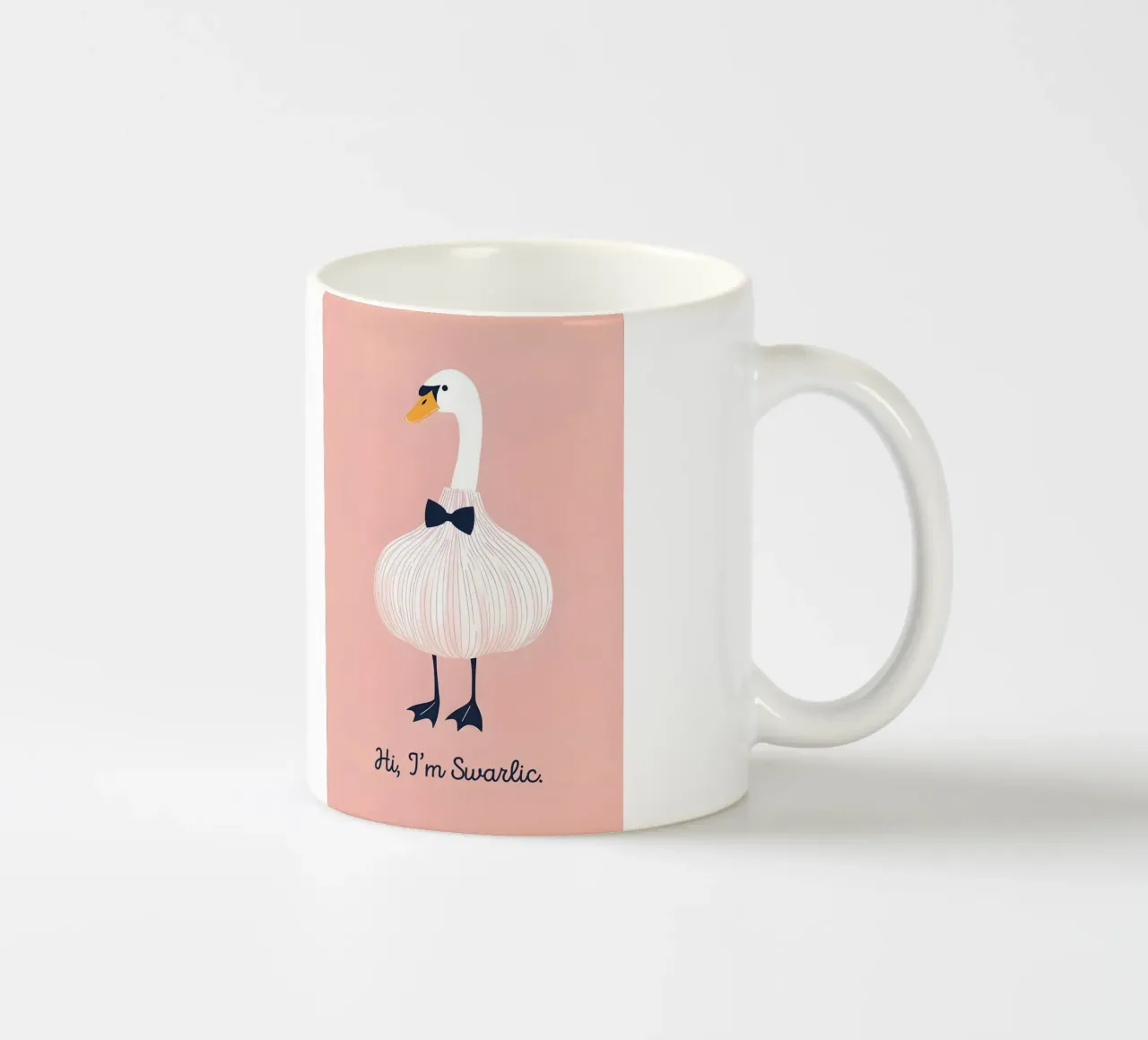 Swan Swarlic tazza in ceramica da Roseberry Design