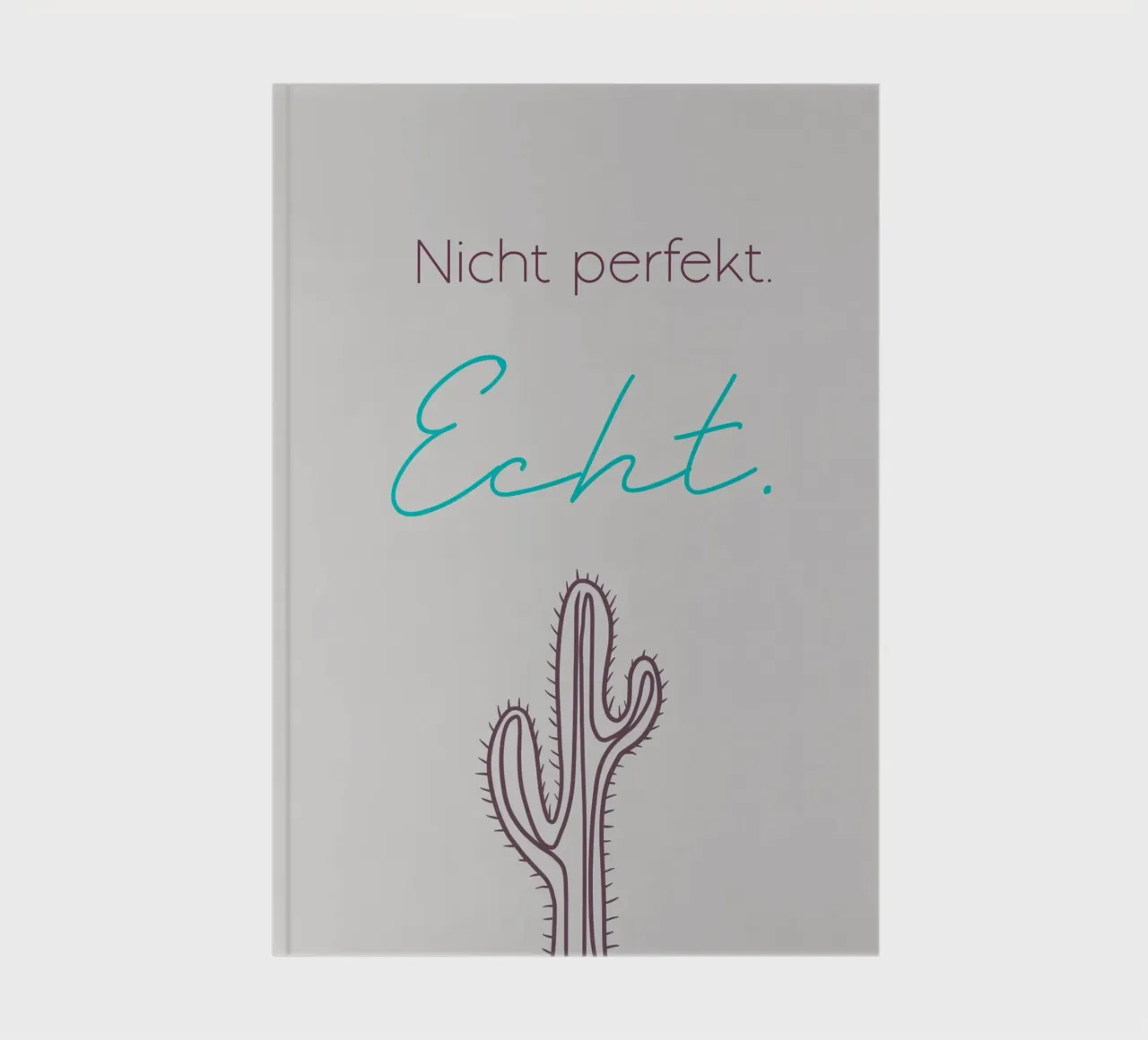 Not perfect. Real. - Minimal Boho Line Art notebook by Spruch drauf!