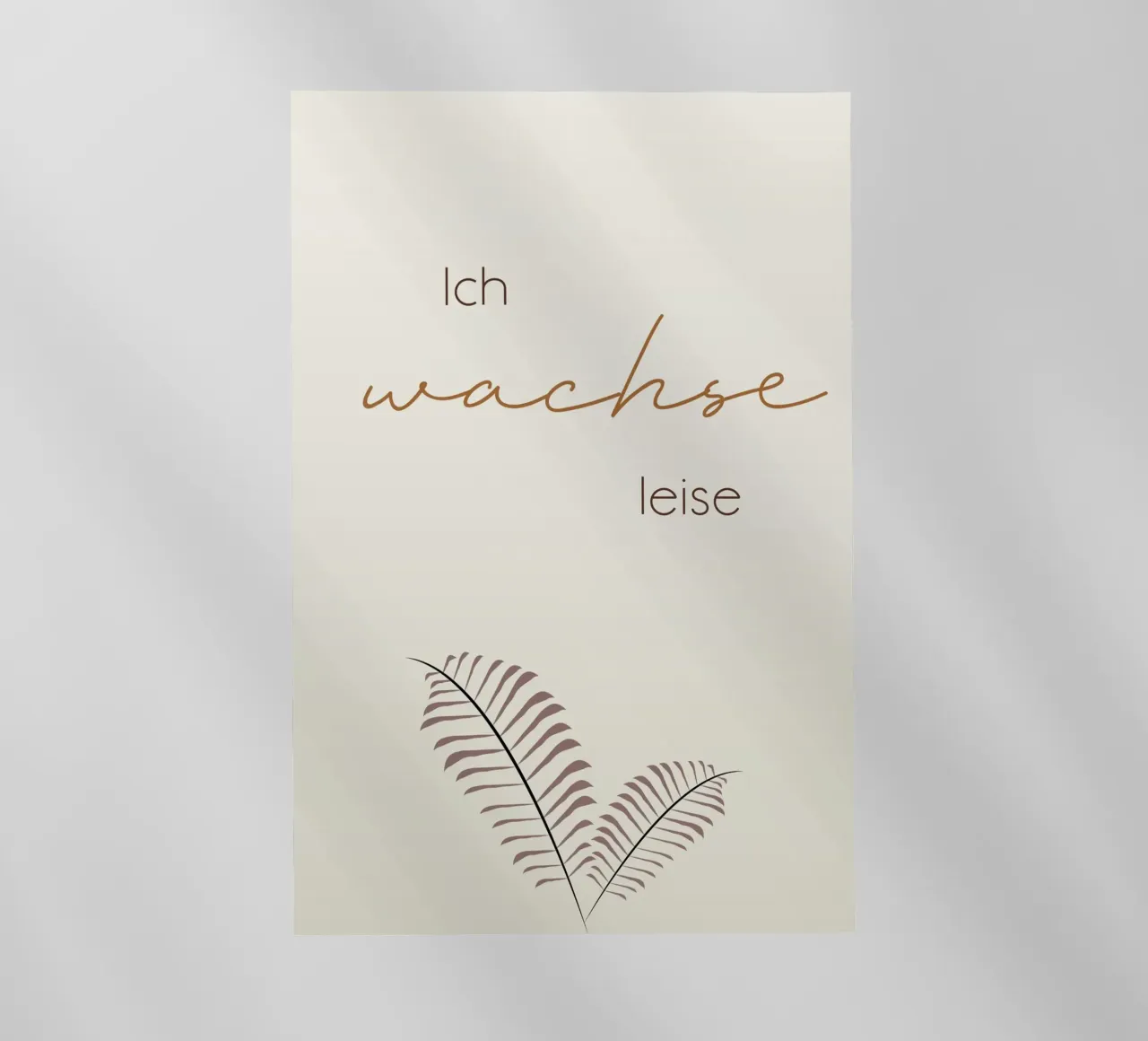 Ich wachse leise - Minimal Boho Line Art pellicola backlit da Spruch drauf!