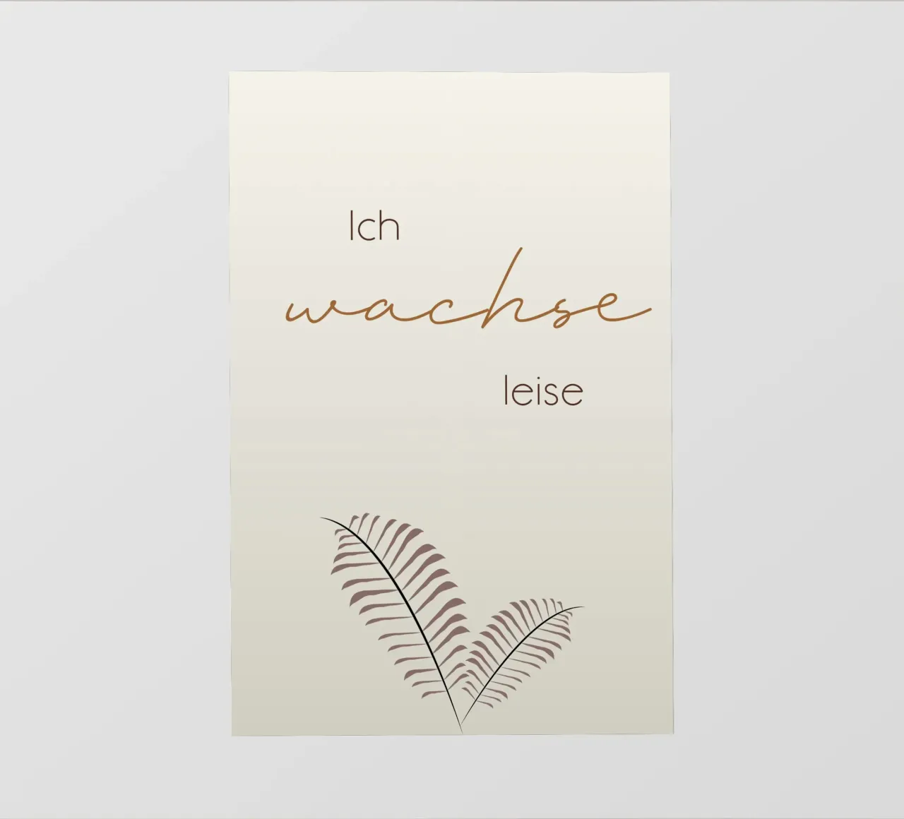 Ich wachse leise - Minimal Boho Line Art pellicola backlit da Spruch drauf!