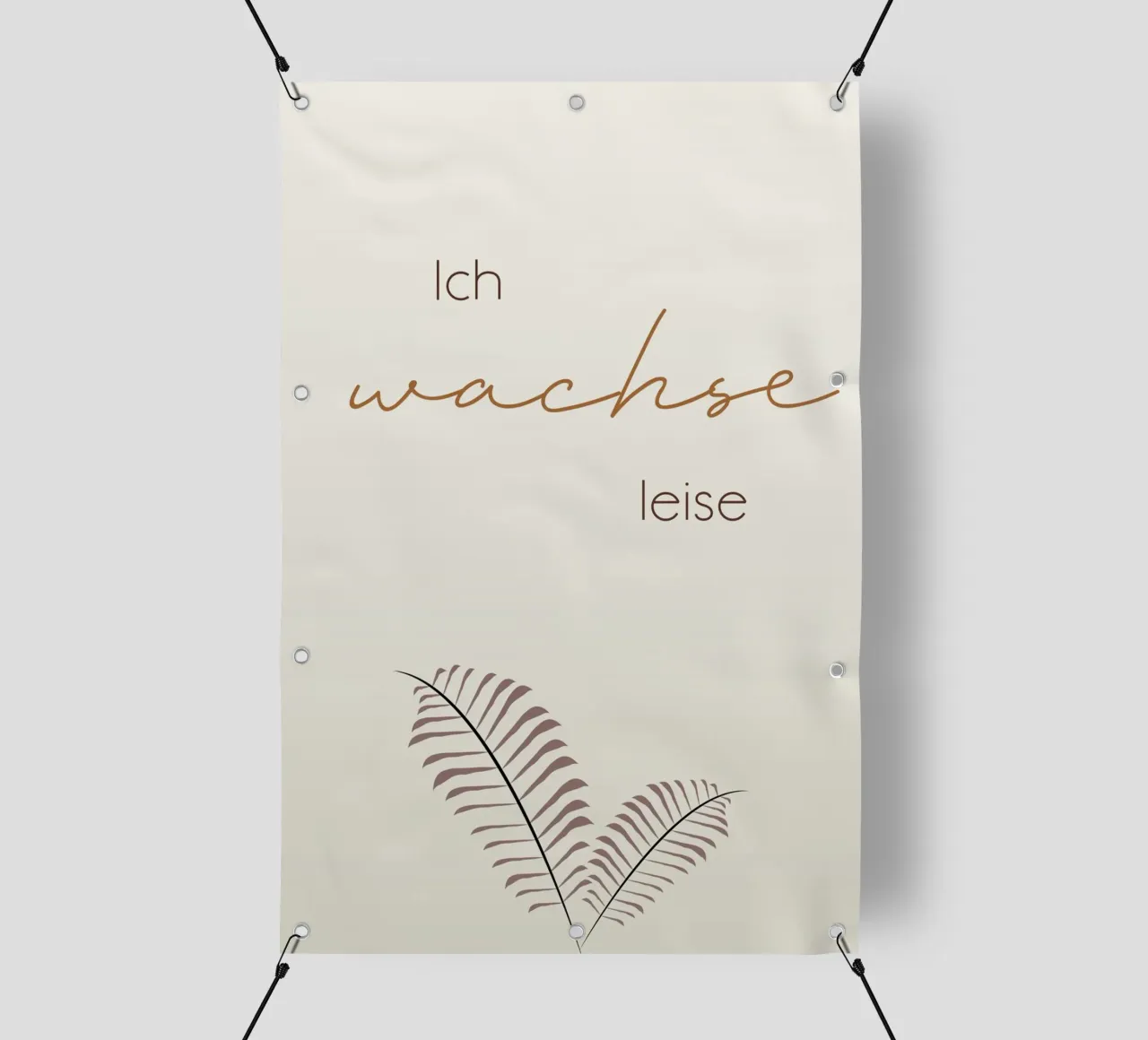 Ich wachse leise - Minimal Boho Line Art telo in pvc da Spruch drauf!