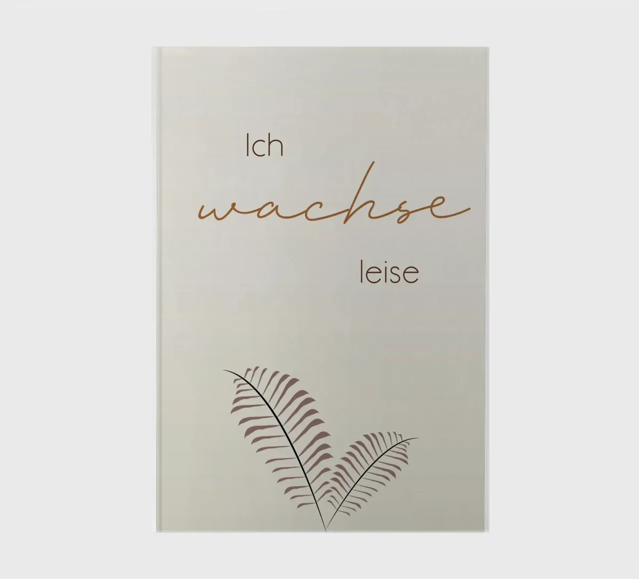 Ich wachse leise - Minimal Boho Line Art notebook by Spruch drauf!