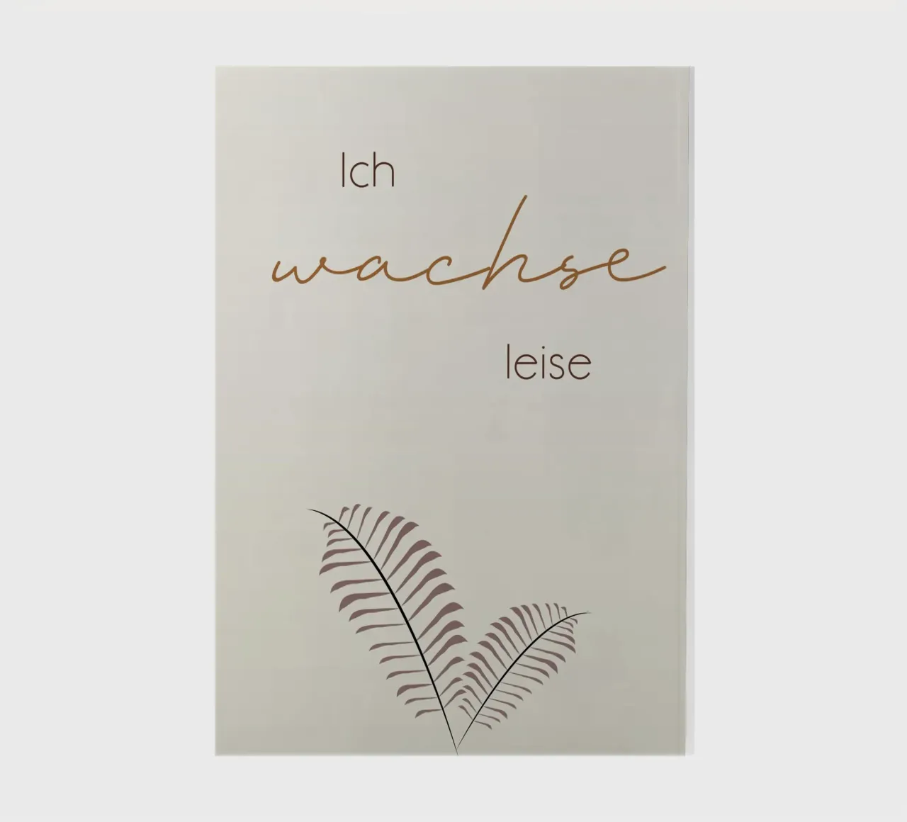 Ich wachse leise - Minimal Boho Line Art notebook by Spruch drauf!