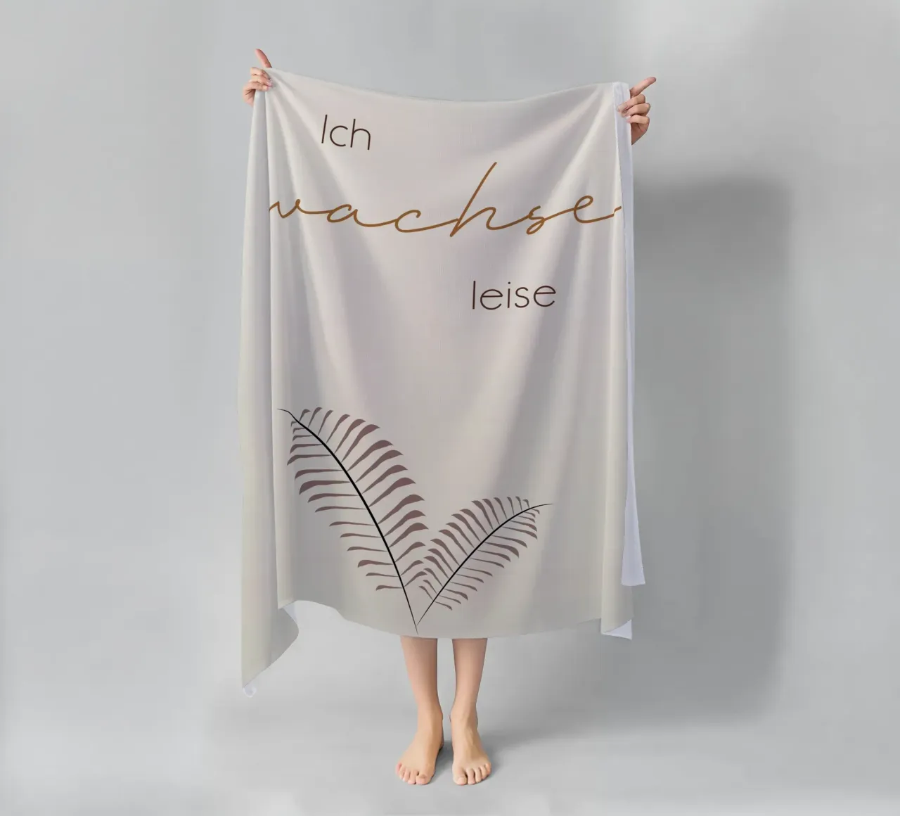 Ich wachse leise - Minimal Boho Line Art telo mare da Spruch drauf!