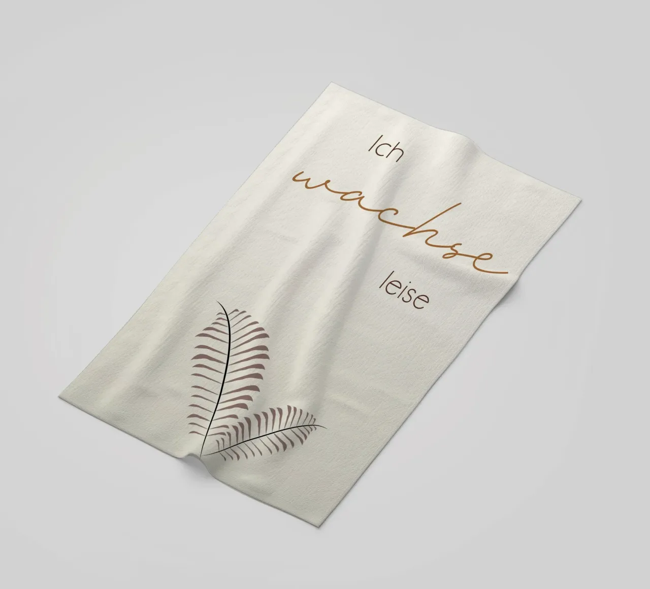 Ich wachse leise - Minimal Boho Line Art telo mare da Spruch drauf!