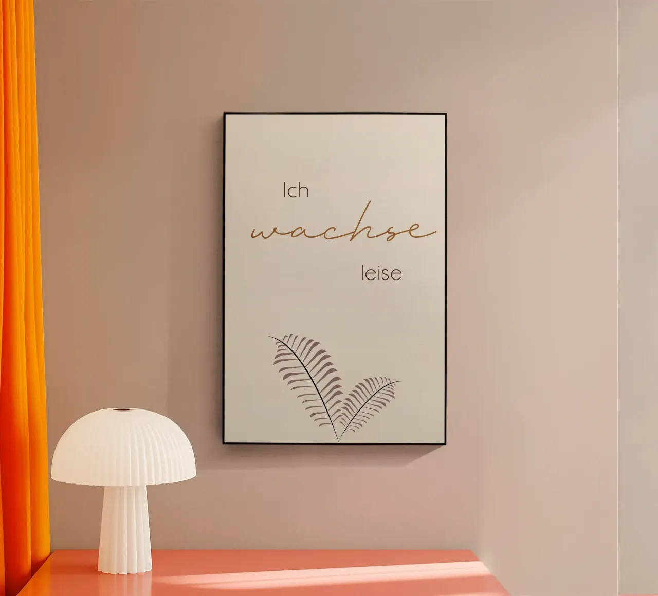 Ich wachse leise - Minimal Boho Line Art plexiglass da Spruch drauf!
