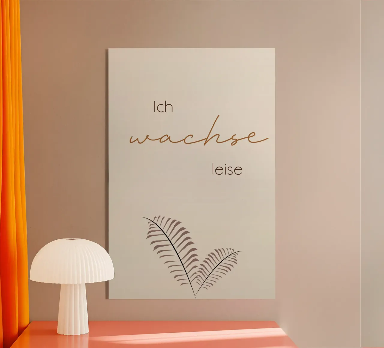 Ich wachse leise - Minimal Boho Line Art plexiglass da Spruch drauf!