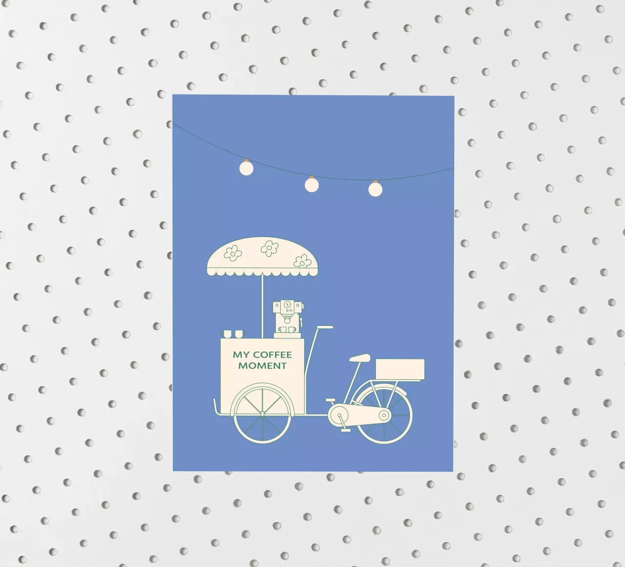 Coffee Bike bei Nacht Sticker von janamossmann