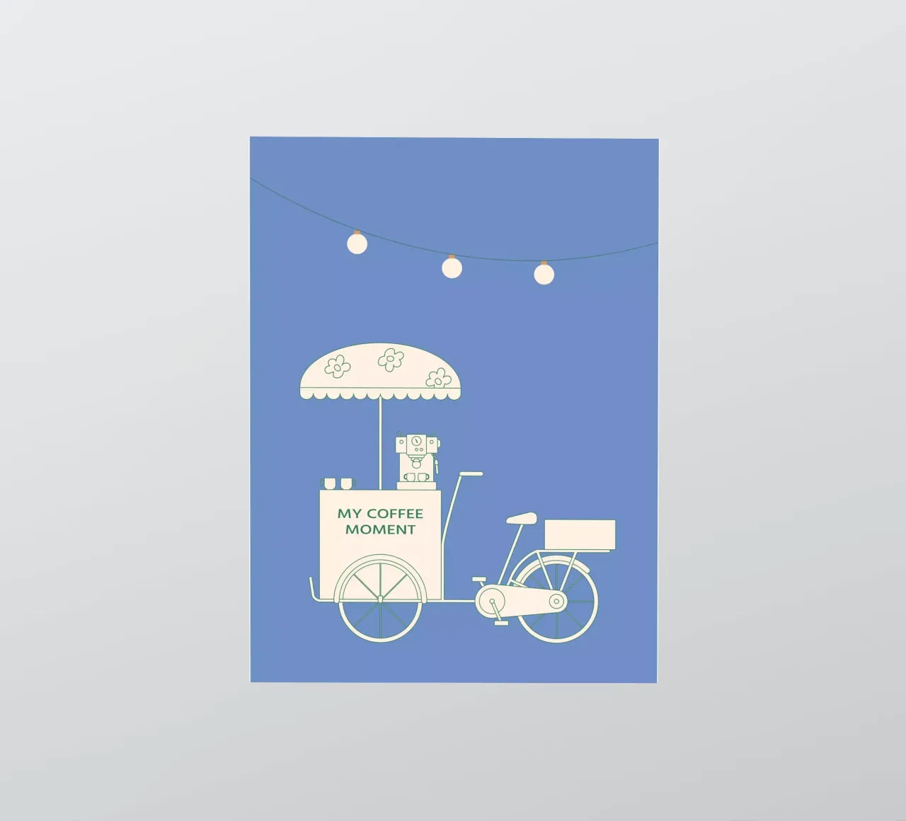 Coffee Bike bei Nacht Sticker von janamossmann