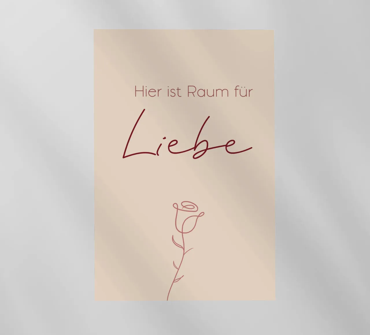 Qui c'è spazio per l'amore - Minimal Boho Line Art pellicola backlit da Spruch drauf!