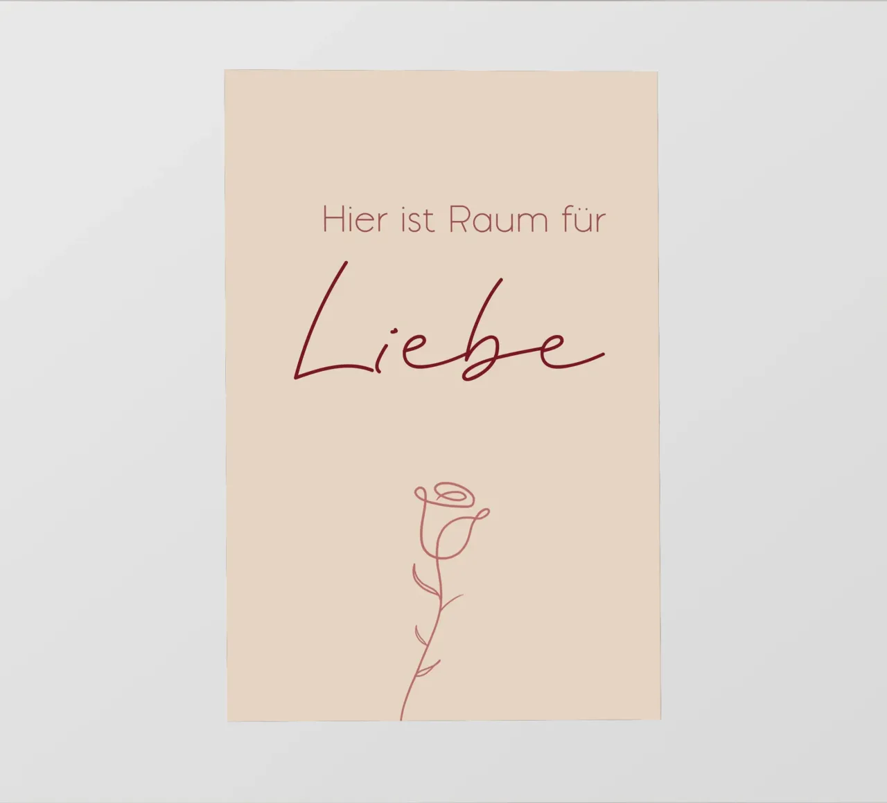 Qui c'è spazio per l'amore - Minimal Boho Line Art telo in pvc da Spruch drauf!