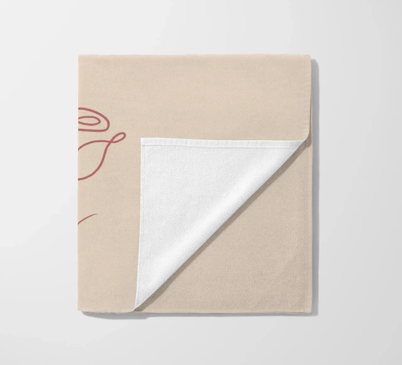 Qui c'è spazio per l'amore - Minimal Boho Line Art telo mare da Spruch drauf!