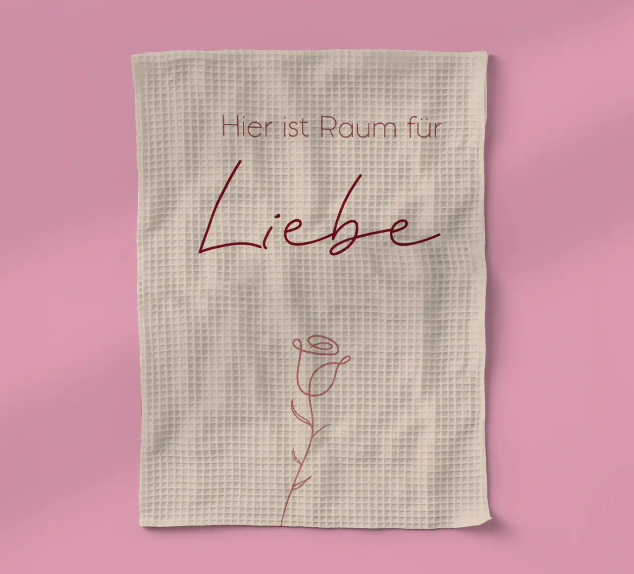 Qui c'è spazio per l'amore - Minimal Boho Line Art canovaccio da cucina da Spruch drauf!