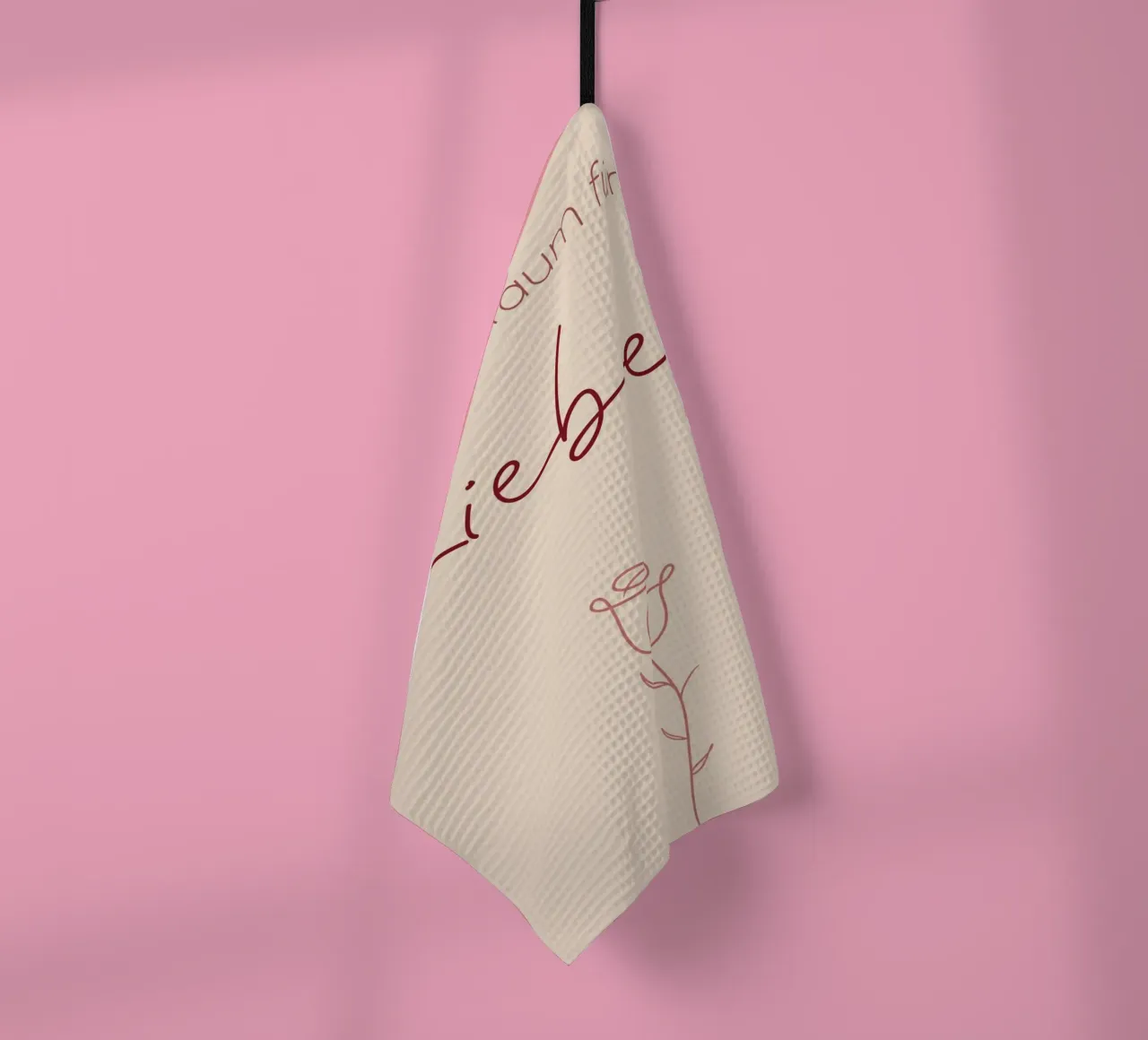 Qui c'è spazio per l'amore - Minimal Boho Line Art canovaccio da cucina da Spruch drauf!