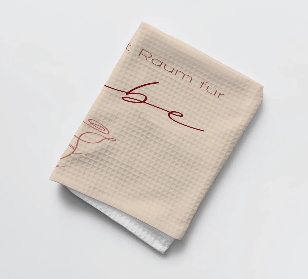 Qui c'è spazio per l'amore - Minimal Boho Line Art canovaccio da cucina da Spruch drauf!