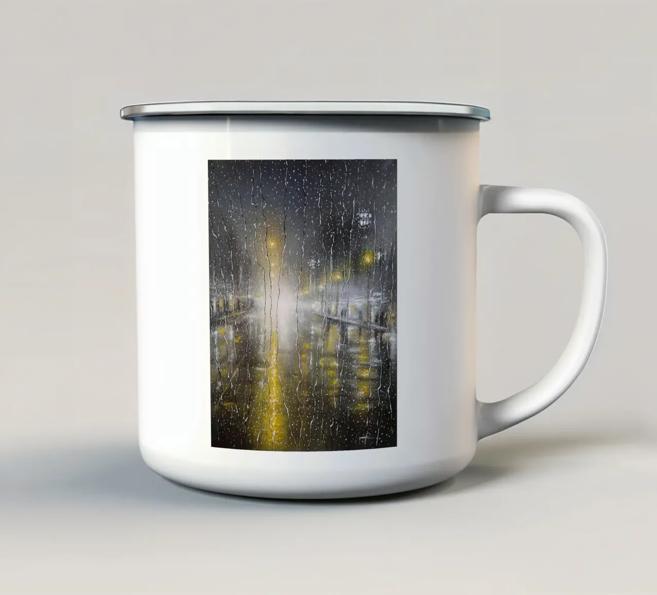 Twilight Over Tranquility tazza in smalto da Burk Smith