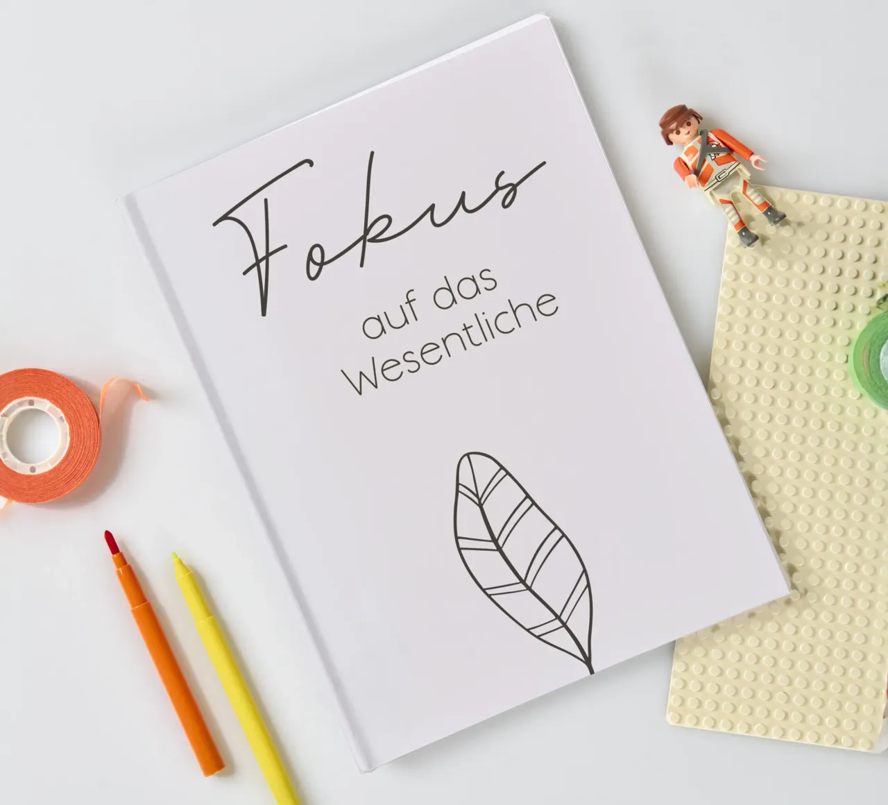 Focus on the essentials - minimal boho line art notebook by Spruch drauf!