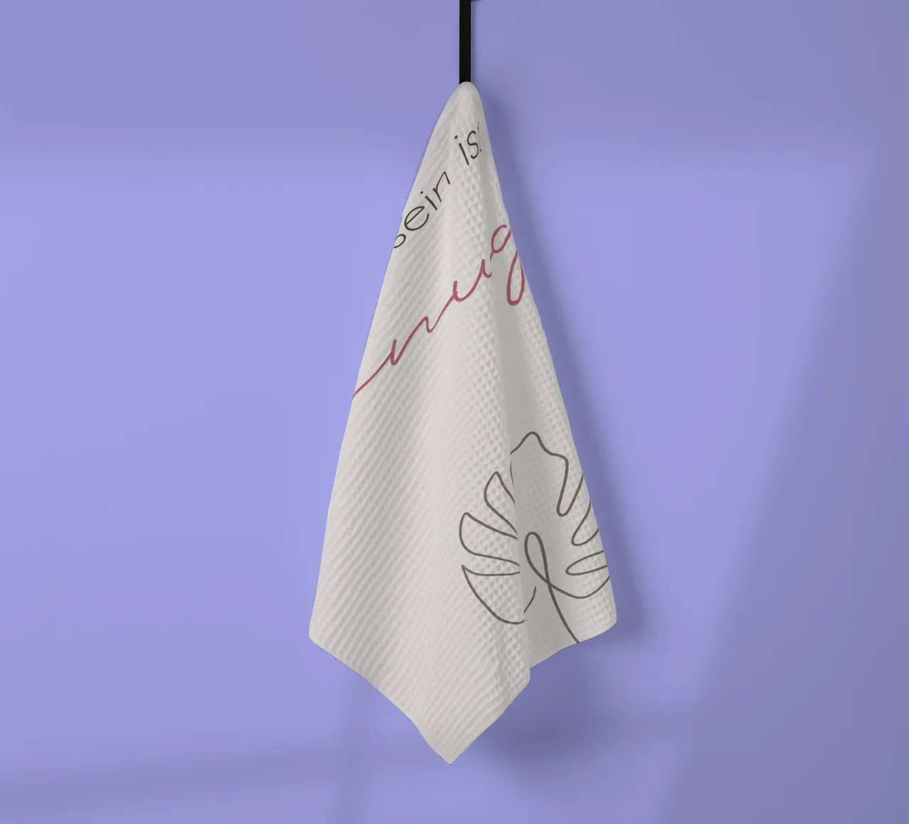 Da sein ist genug - Minimal Boho Line Art canovaccio da cucina da Spruch drauf!