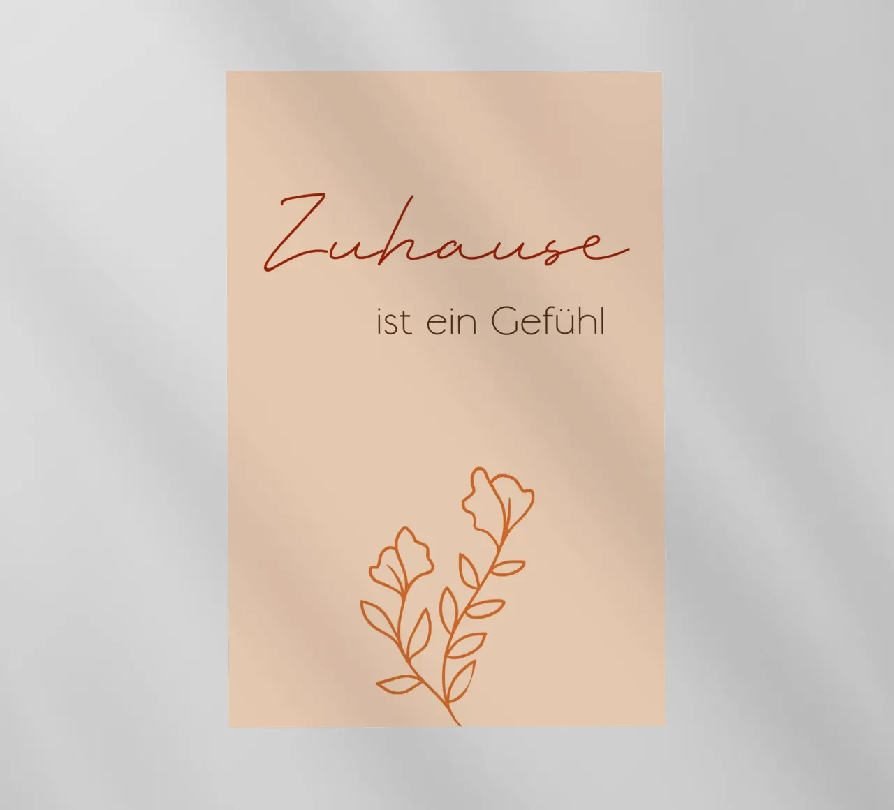 La casa è un sentimento - Line Art minimal boho pellicola backlit da Spruch drauf!