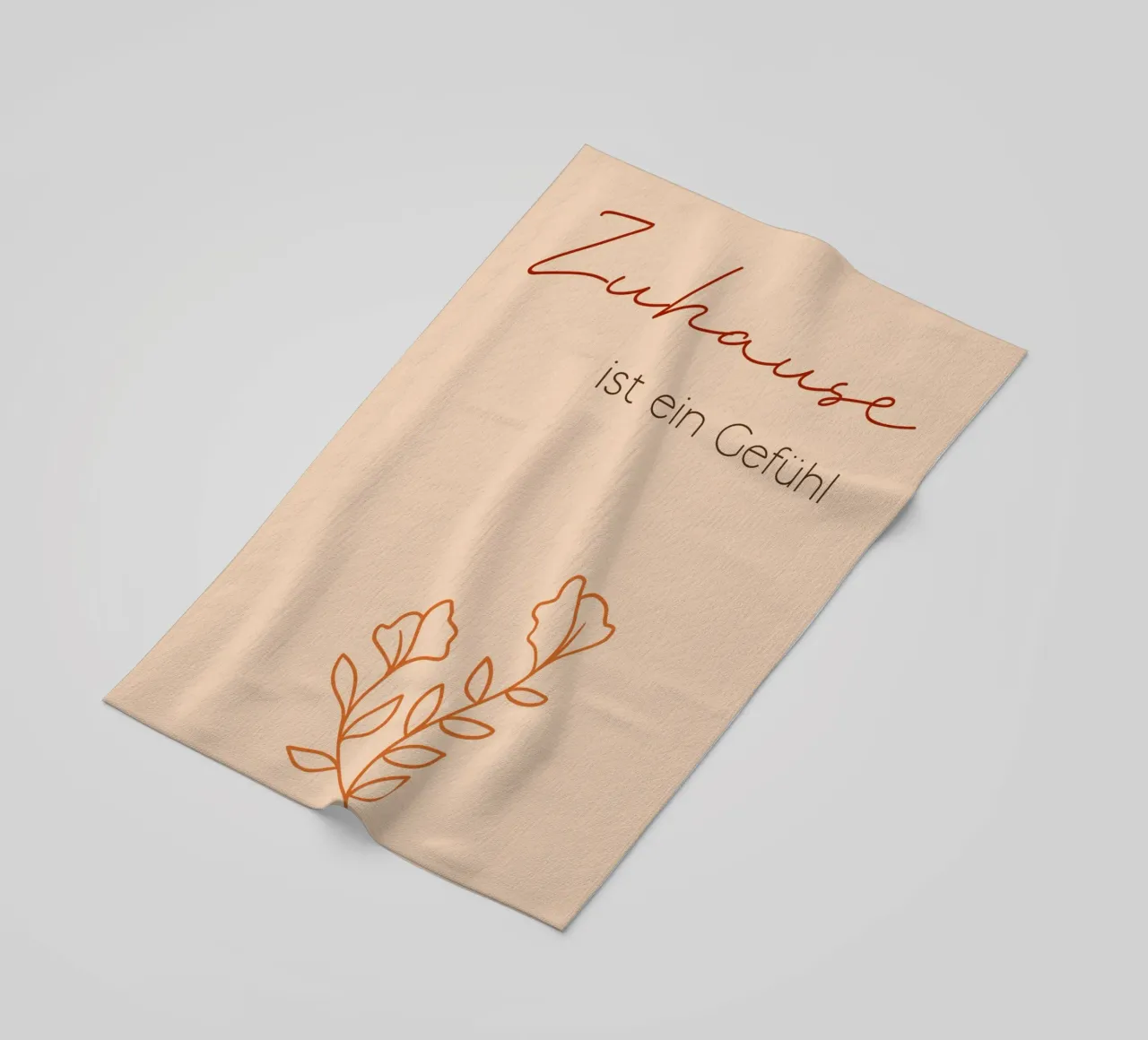 La casa è un sentimento - Line Art minimal boho telo mare da Spruch drauf!