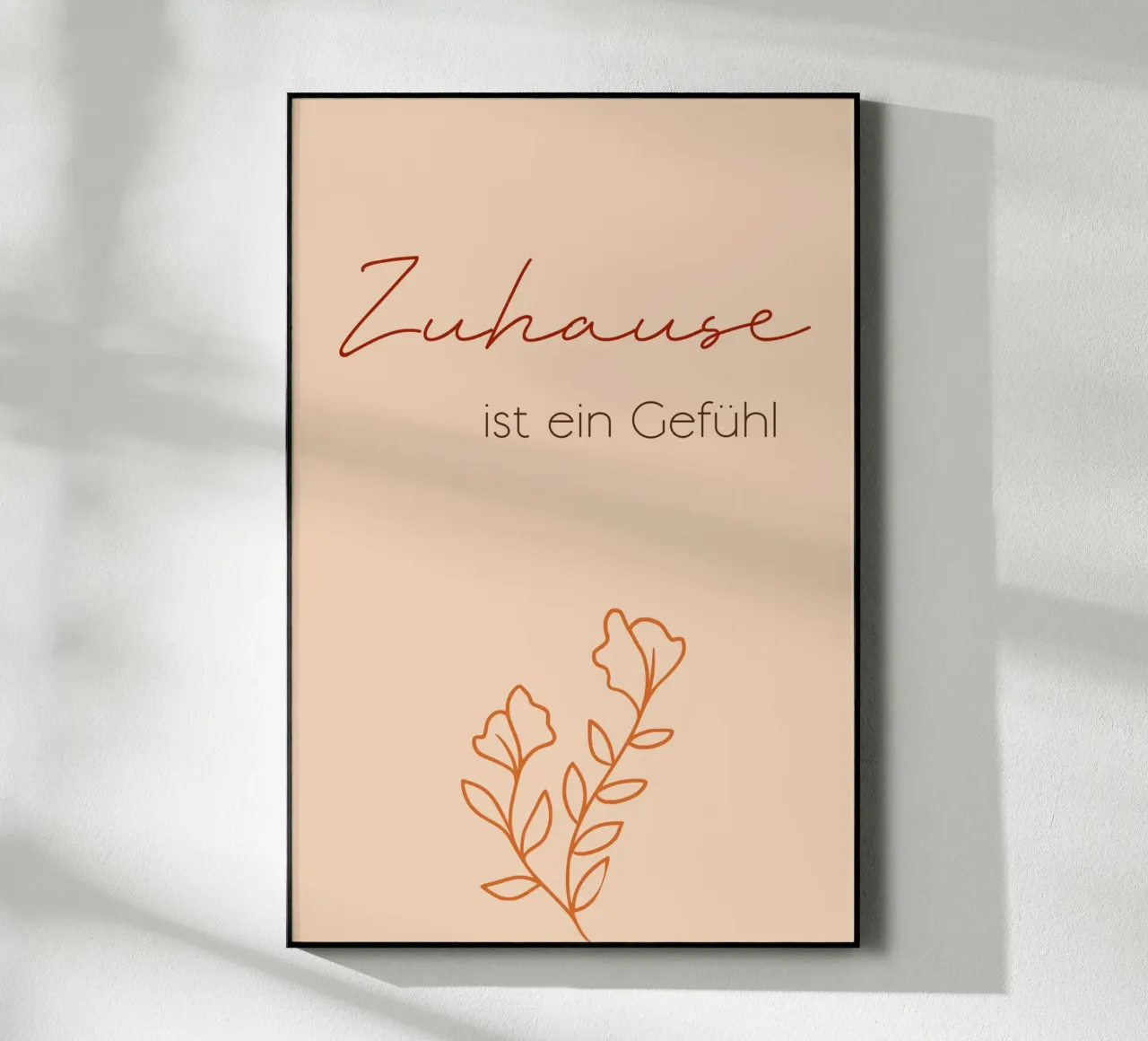 La casa è un sentimento - Line Art minimal boho plexiglass da Spruch drauf!