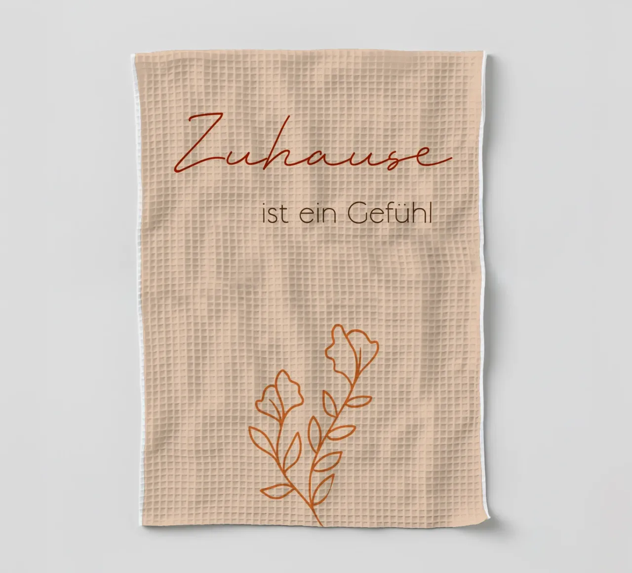 La casa è un sentimento - Line Art minimal boho canovaccio da cucina da Spruch drauf!