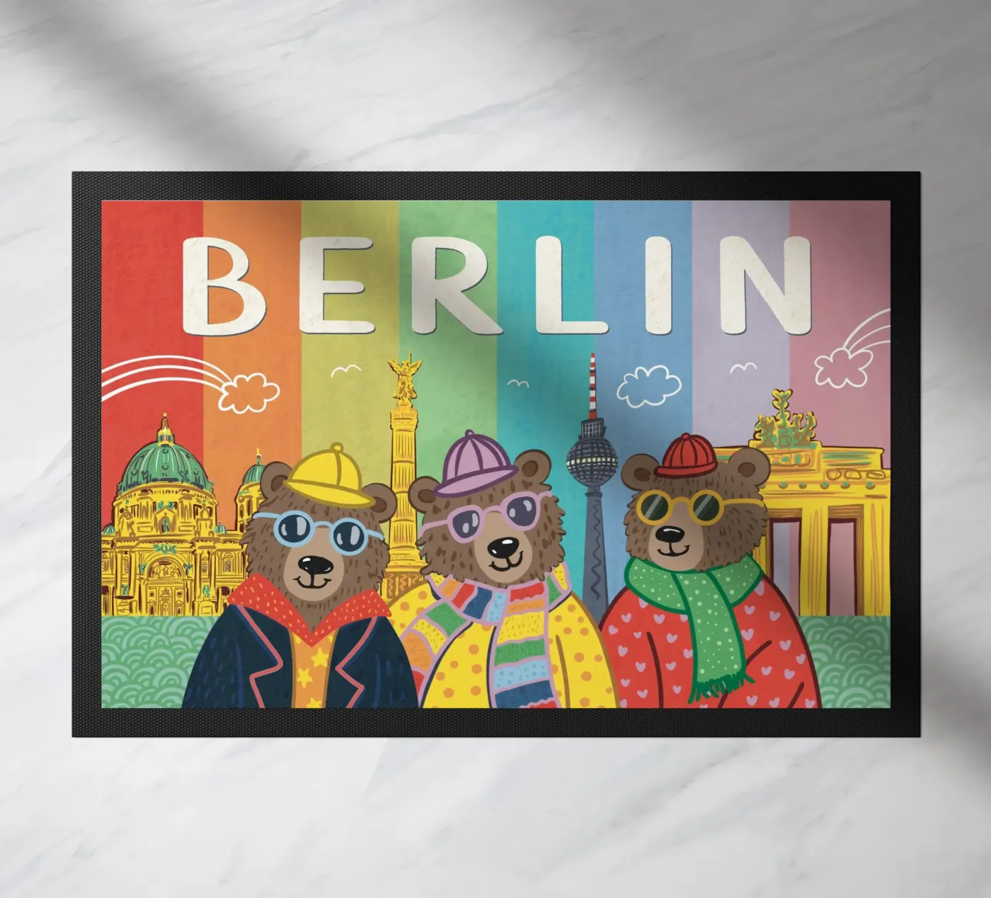 Berlin Bears doormat by KP Design
