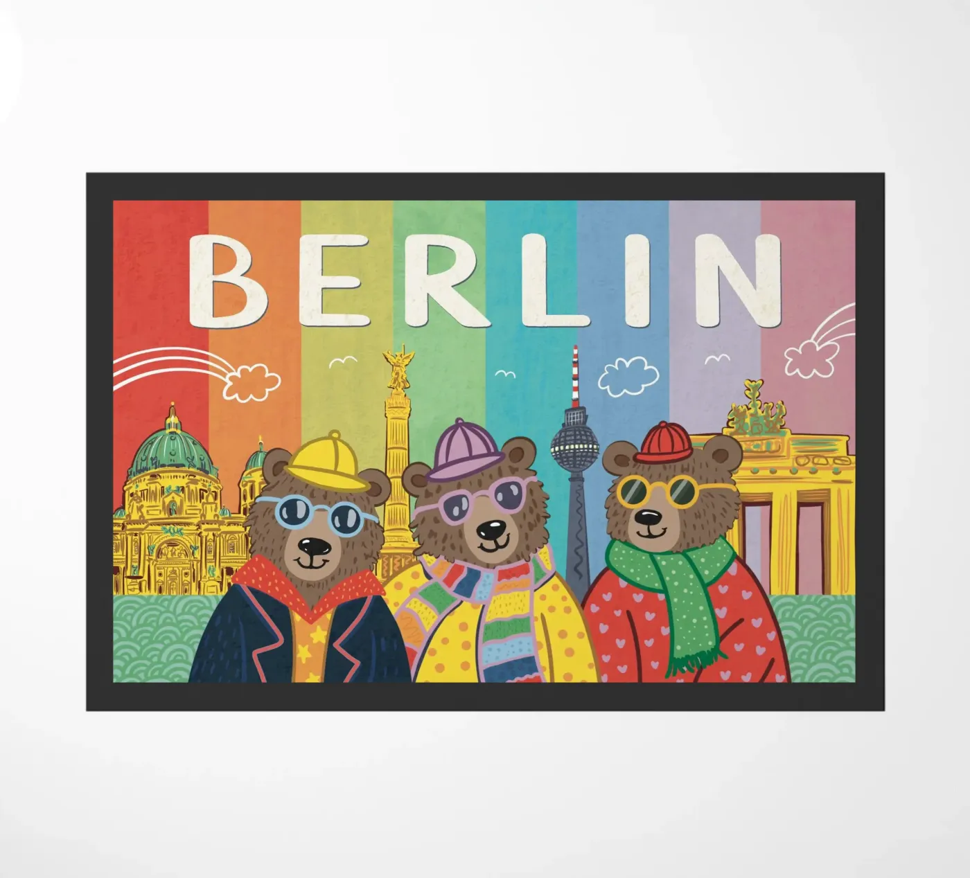 Berlin Bears doormat by KP Design