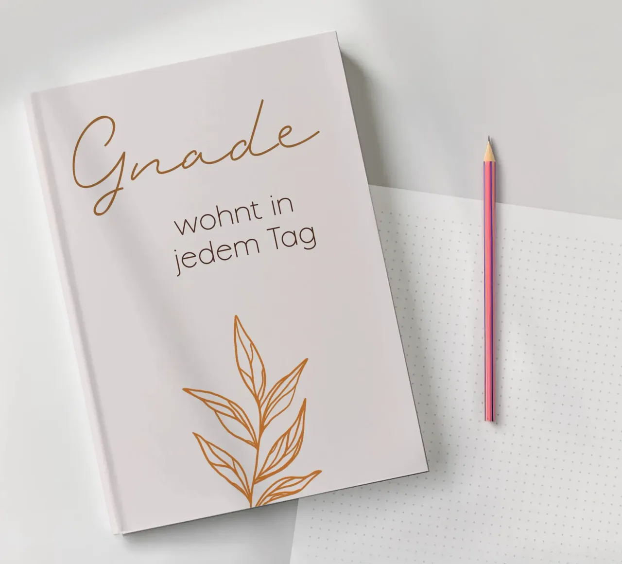 Grace dwells in every day - Minimal Boho Line Art notebook by Spruch drauf!
