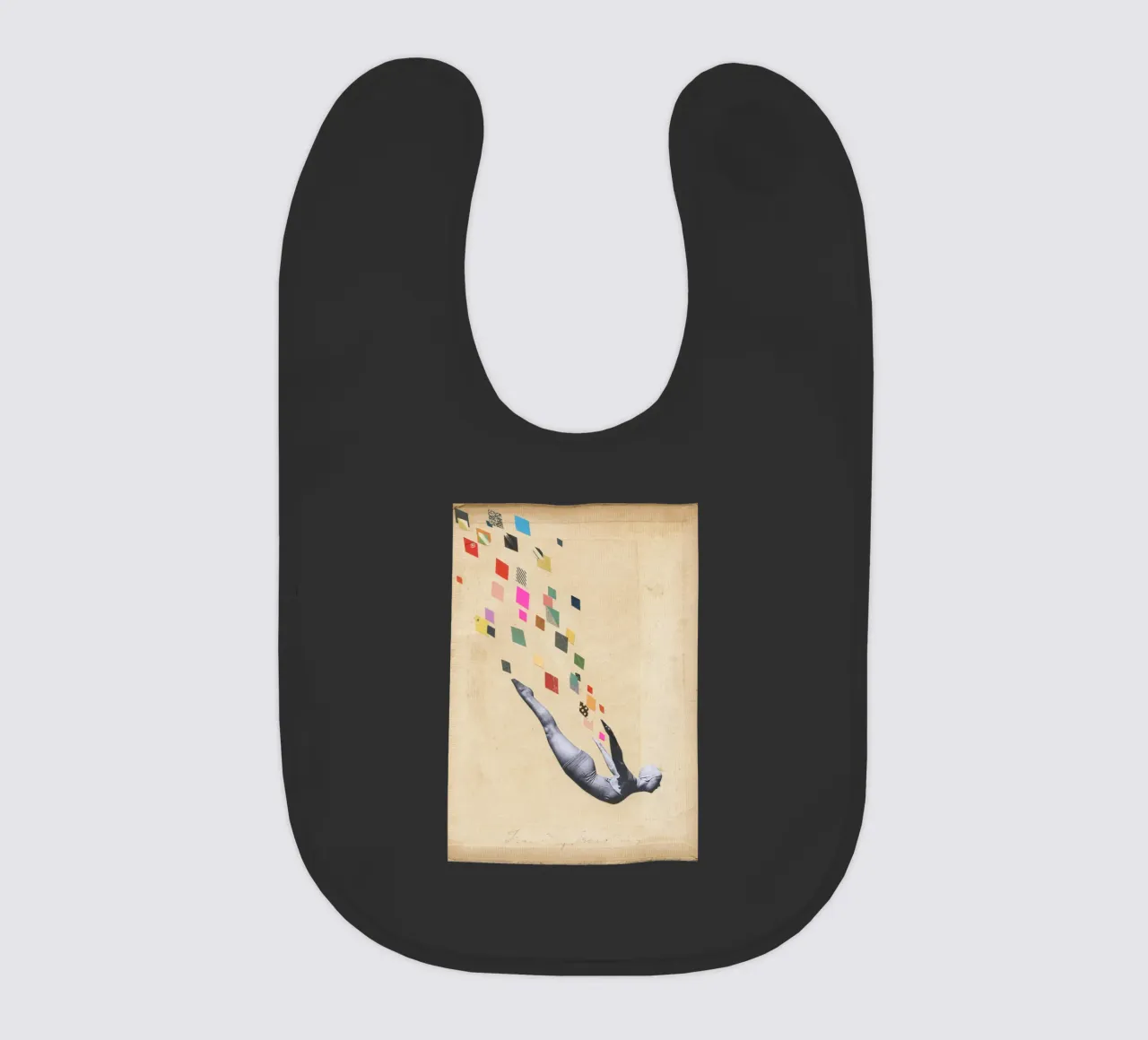 Zwaan baby slabbetje van Cassia Beck Collage