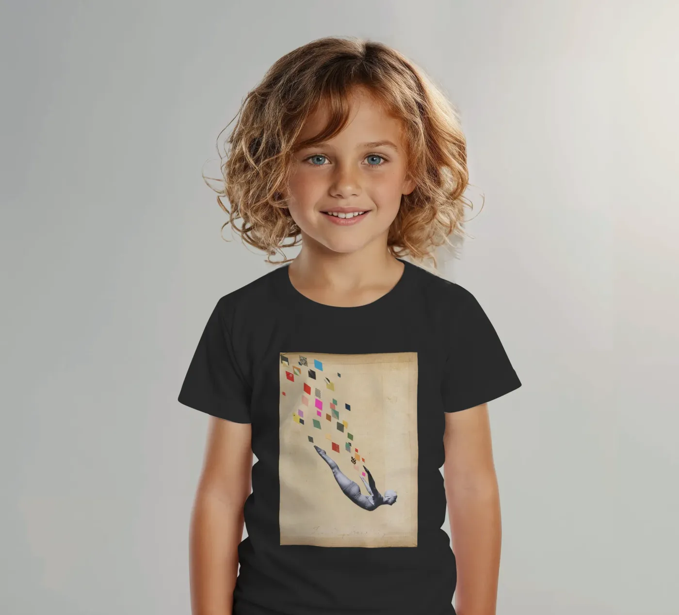 Zwaan kinder t-shirt van Cassia Beck Collage