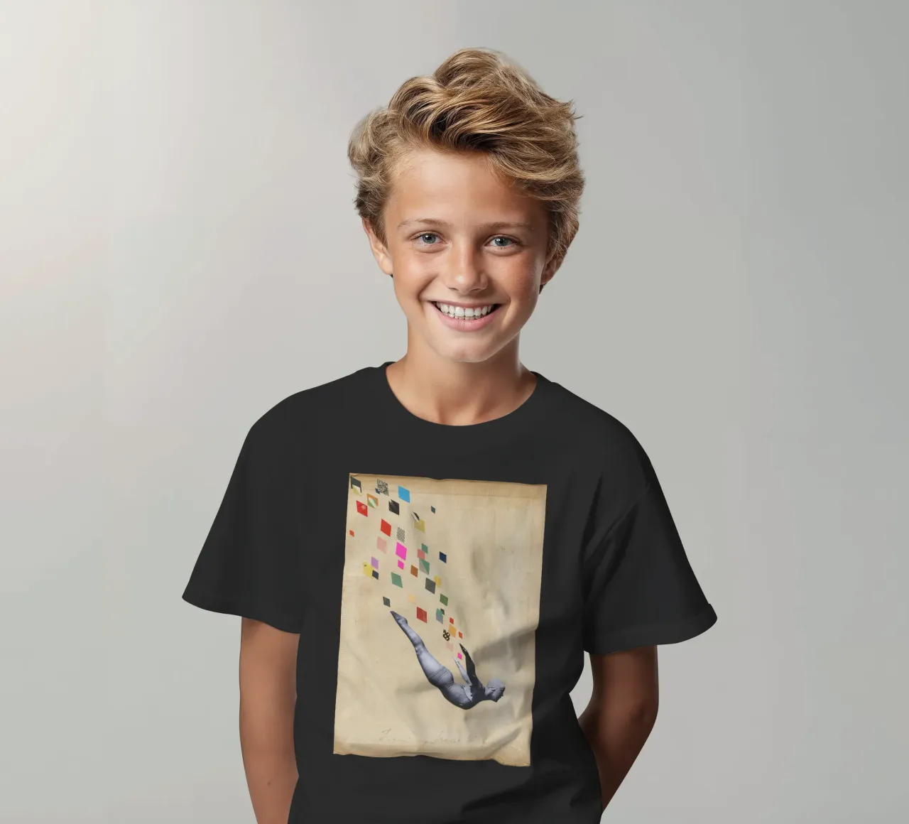 Cigno t-shirt bambini da Cassia Beck Collage