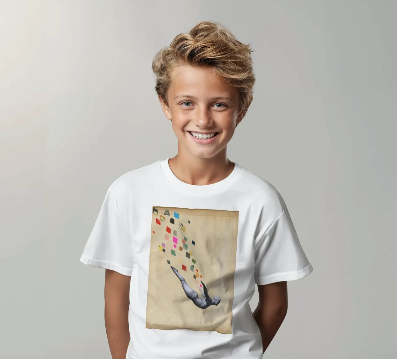 Cigno t-shirt bambini da Cassia Beck Collage