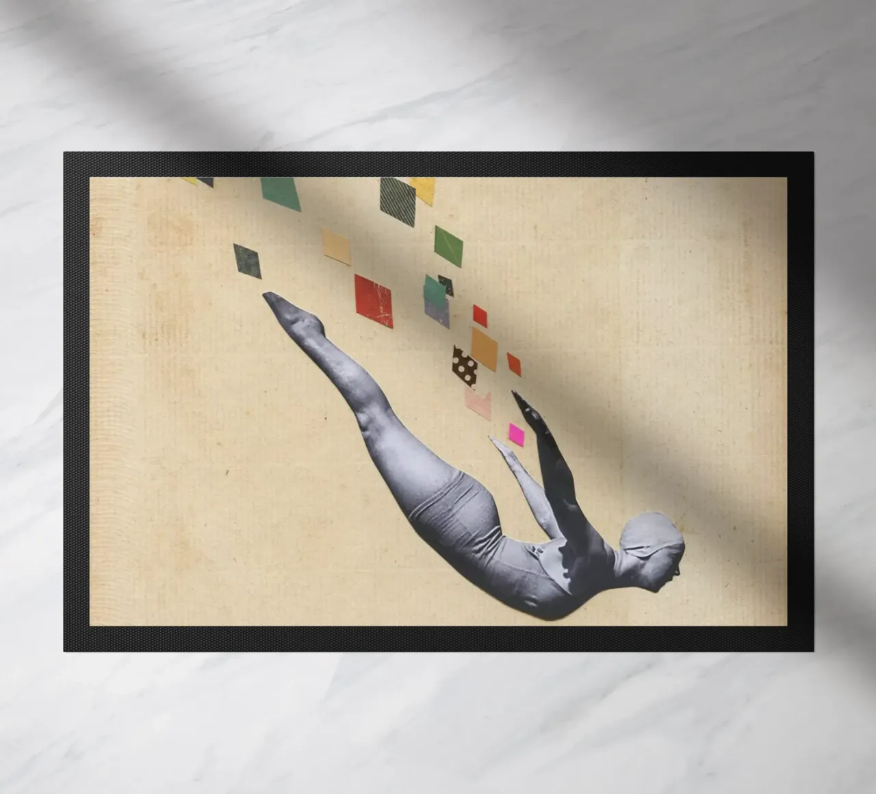 Swan doormat by Cassia Beck Collage