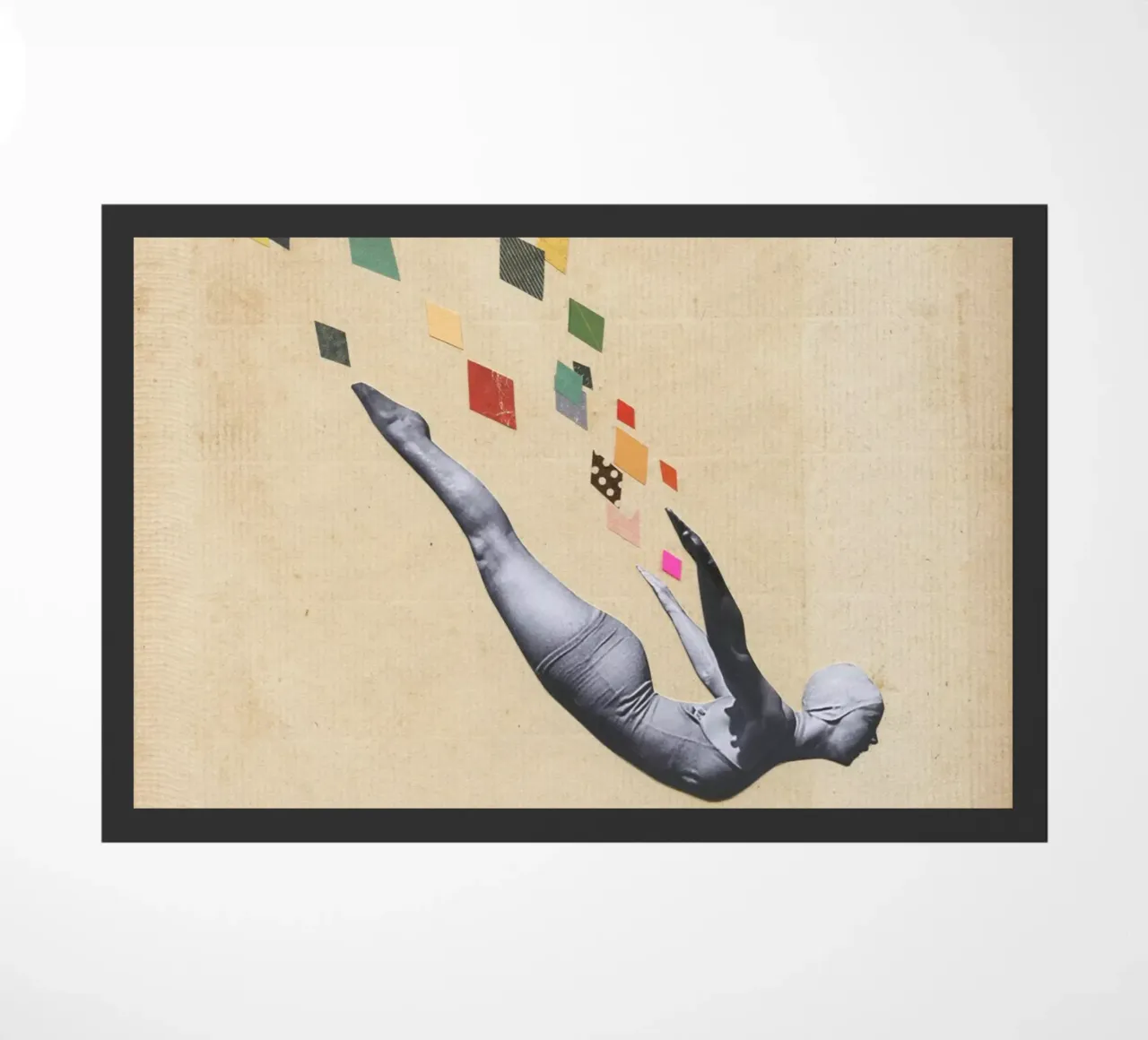 Swan doormat by Cassia Beck Collage