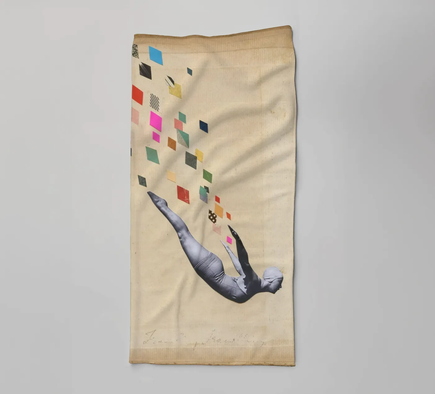 Schwan Handtuch von Cassia Beck Collage