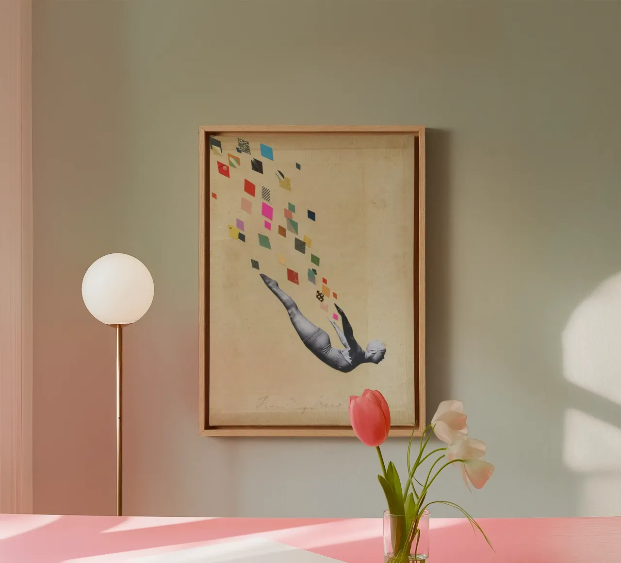 Cigno tela da Cassia Beck Collage