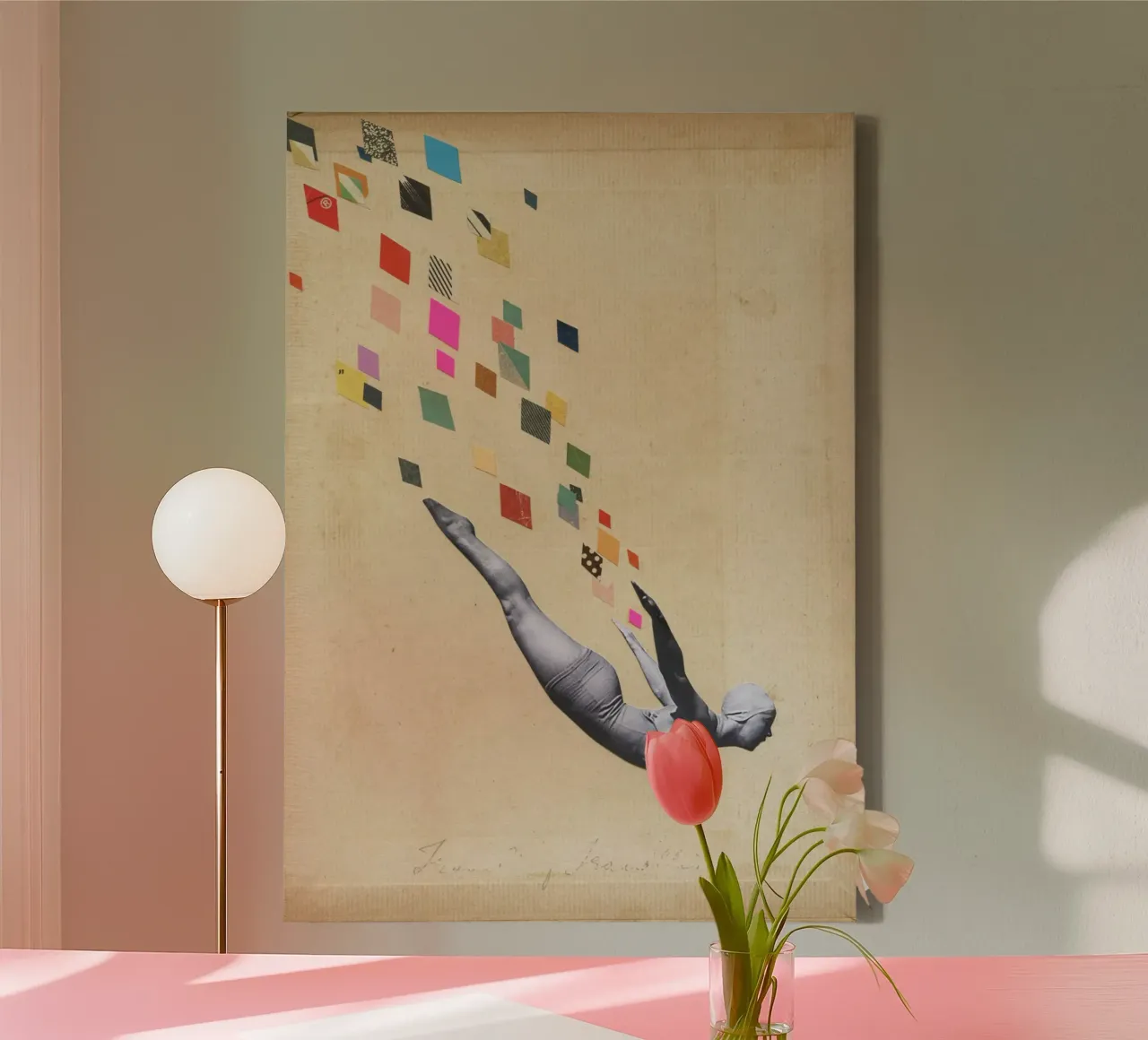 Cigno tela da Cassia Beck Collage