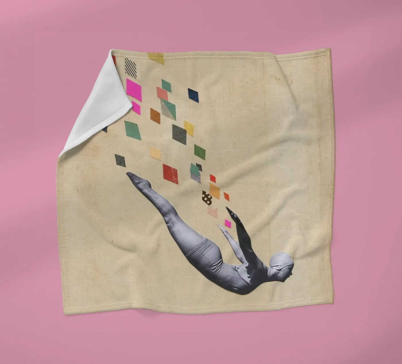 Schwan Fleecedecke von Cassia Beck Collage