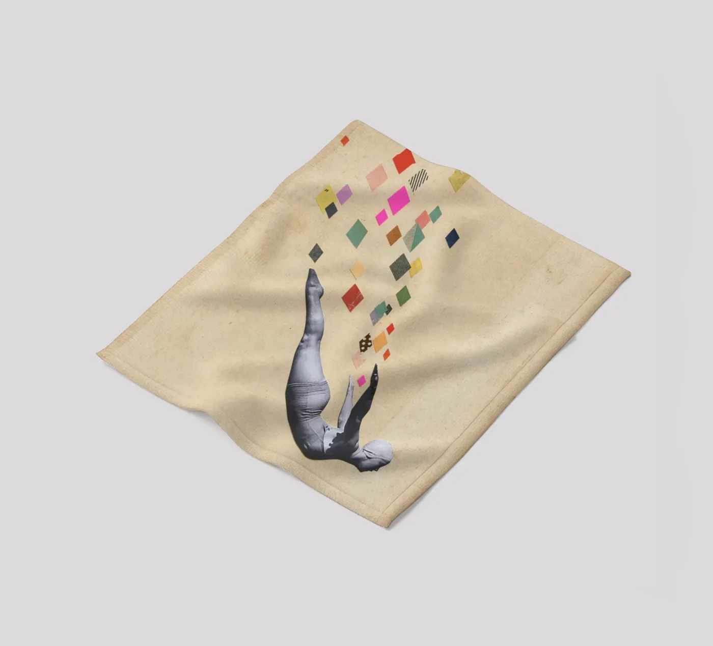 Schwan Fleecedecke von Cassia Beck Collage