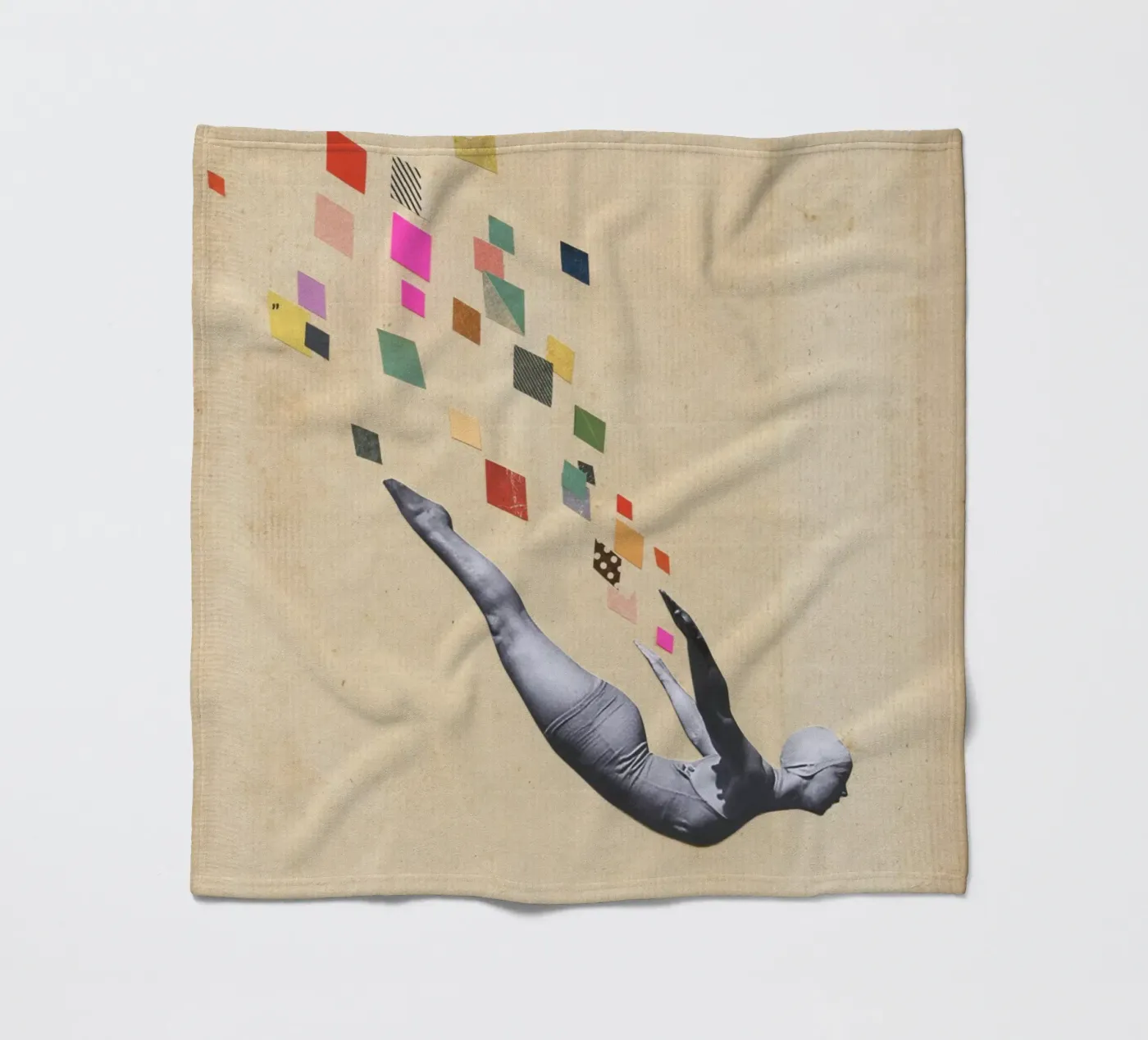 Schwan Fleecedecke von Cassia Beck Collage